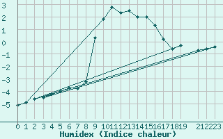 Courbe de l'humidex pour Aursjoen