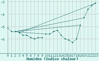 Courbe de l'humidex pour Fichtelberg