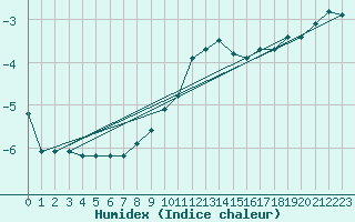 Courbe de l'humidex pour Fichtelberg