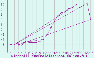 Courbe du refroidissement olien pour Tracardie