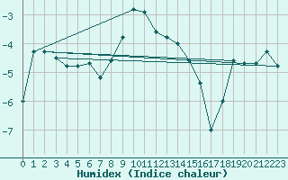 Courbe de l'humidex pour Banatski Karlovac