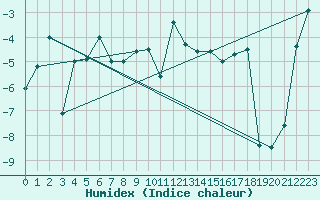 Courbe de l'humidex pour Port d'Aula - Nivose (09)