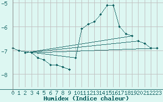 Courbe de l'humidex pour Villarzel (Sw)