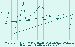 Courbe de l'humidex pour Ineu Mountain