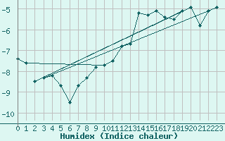 Courbe de l'humidex pour Hjartasen