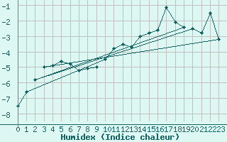 Courbe de l'humidex pour Skagsudde