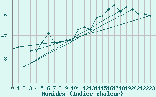 Courbe de l'humidex pour Strommingsbadan