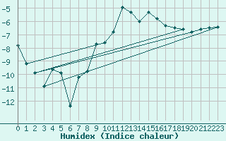 Courbe de l'humidex pour Nesbyen-Todokk