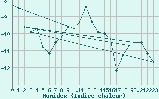 Courbe de l'humidex pour Sihcajavri