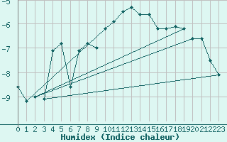 Courbe de l'humidex pour Grand Saint Bernard (Sw)