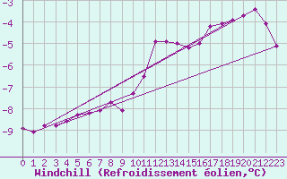 Courbe du refroidissement olien pour Neu Ulrichstein