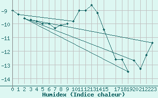 Courbe de l'humidex pour Hjartasen