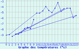 Courbe de tempratures pour Hirschenkogel