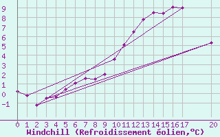 Courbe du refroidissement olien pour Beerse (Be)
