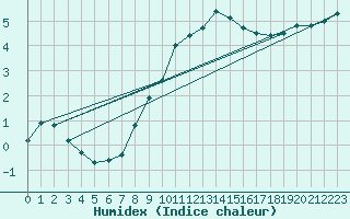 Courbe de l'humidex pour Offenbach Wetterpar