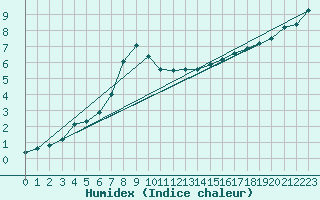 Courbe de l'humidex pour Retie (Be)