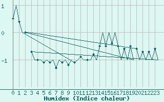 Courbe de l'humidex pour Neuburg / Donau