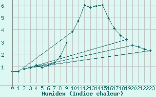 Courbe de l'humidex pour Neumarkt
