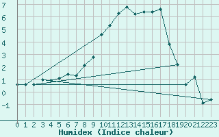 Courbe de l'humidex pour Altenrhein