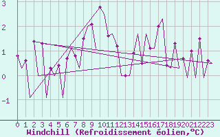 Courbe du refroidissement olien pour Skelleftea Airport