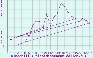 Courbe du refroidissement olien pour Sarpsborg