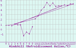Courbe du refroidissement olien pour La Rochelle - Aerodrome (17)