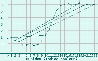 Courbe de l'humidex pour Geisenheim