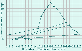 Courbe de l'humidex pour Grasque (13)