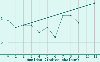 Courbe de l'humidex pour Pitztaler Gletscher