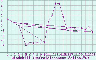 Courbe du refroidissement olien pour Bagnres-de-Luchon (31)