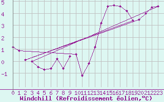 Courbe du refroidissement olien pour Biache-Saint-Vaast (62)