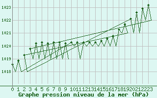 Courbe de la pression atmosphrique pour Halli