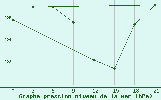 Courbe de la pression atmosphrique pour Nizhnyj Tagil