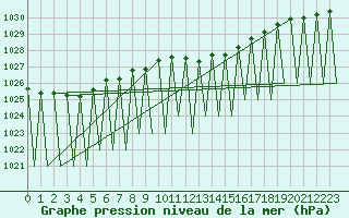Courbe de la pression atmosphrique pour Laupheim