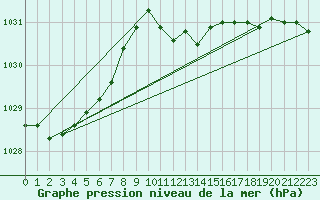 Courbe de la pression atmosphrique pour Waibstadt