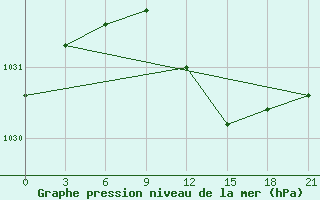 Courbe de la pression atmosphrique pour Puskinskie Gory