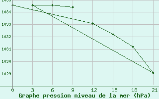 Courbe de la pression atmosphrique pour Novo-Jerusalim