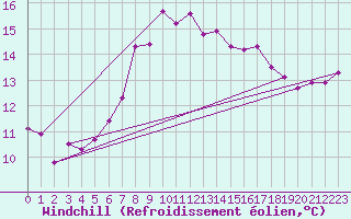 Courbe du refroidissement olien pour Neumarkt