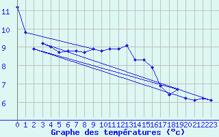 Courbe de tempratures pour Alpinzentrum Rudolfshuette