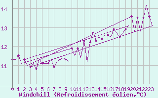 Courbe du refroidissement olien pour Platforme D15-fa-1 Sea