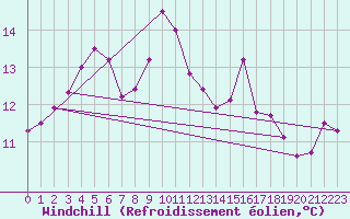 Courbe du refroidissement olien pour Flisa Ii