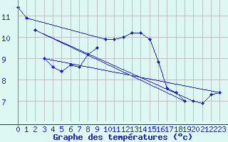 Courbe de tempratures pour Neu Ulrichstein