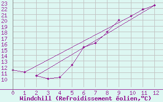Courbe du refroidissement olien pour Ried Im Innkreis