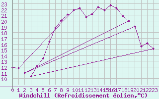 Courbe du refroidissement olien pour Weihenstephan