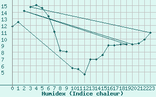 Courbe de l'humidex pour Goulburn Airport Aws