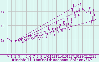 Courbe du refroidissement olien pour Platform L9-ff-1 Sea