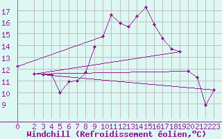 Courbe du refroidissement olien pour Schauenburg-Elgershausen