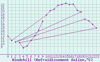 Courbe du refroidissement olien pour Neu Ulrichstein
