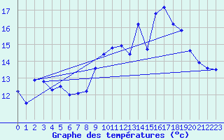 Courbe de tempratures pour Rochefort Saint-Agnant (17)