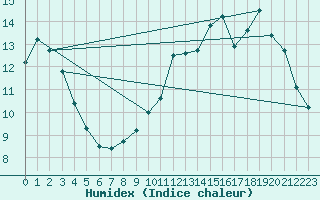 Courbe de l'humidex pour Nancy - Essey (54)